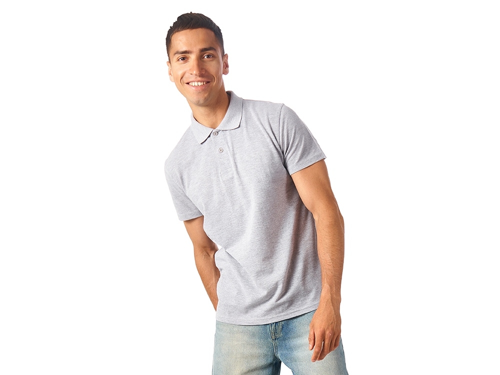 Рубашка поло "First 2.0" мужская, серый, хлопок