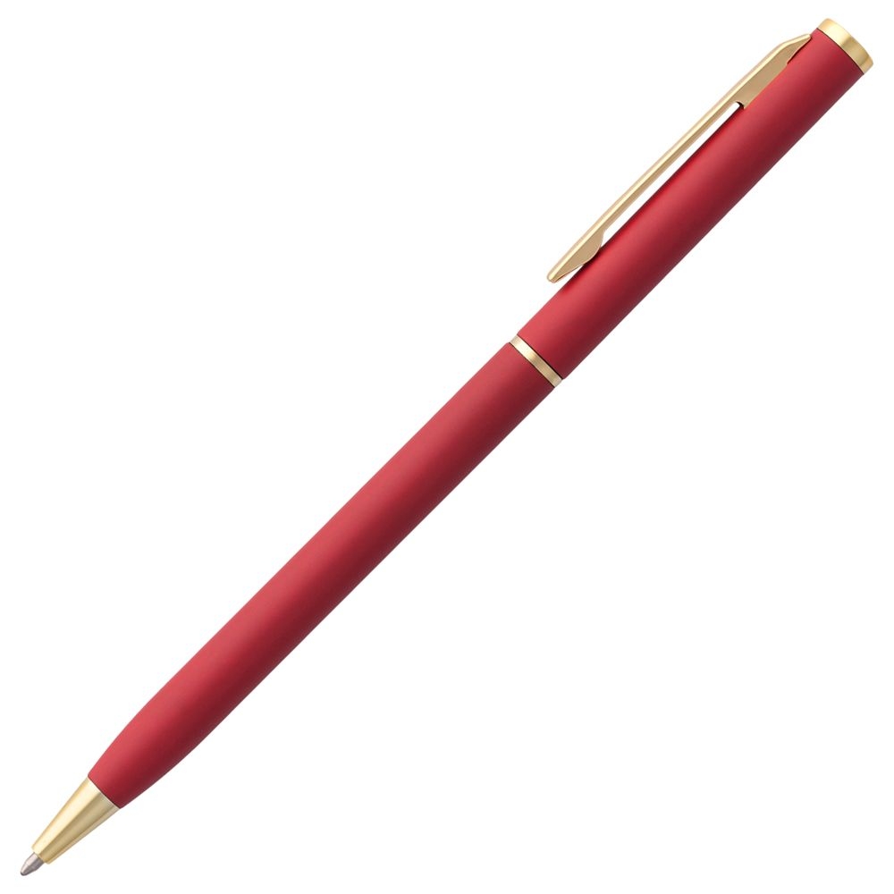 Ручка шариковая Hotel Gold, ver.2, матовая красная, красный, металл