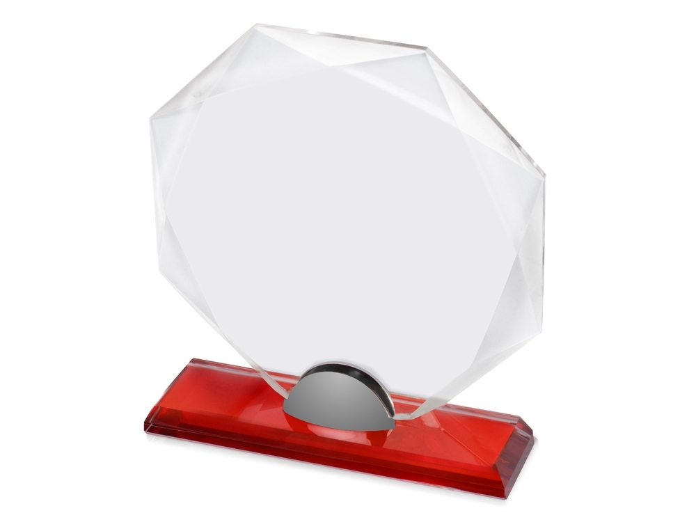 Награда «Diamond», красный, прозрачный, металл, стекло