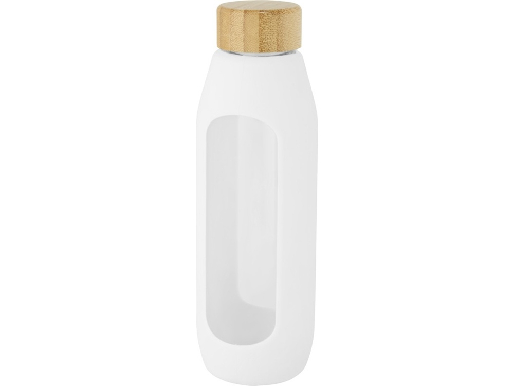 Бутылка в силиконовом чехле «Tidan», белый, стекло, силикон