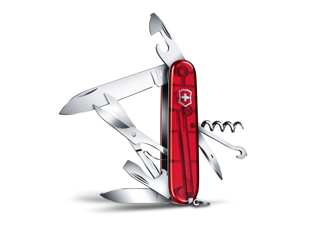 Нож перочинный «Climber», 91 мм, 14 функций, красный, металл