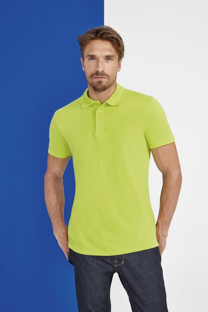 Рубашка поло мужская Spring 210, темно-зеленая, зеленый, хлопок