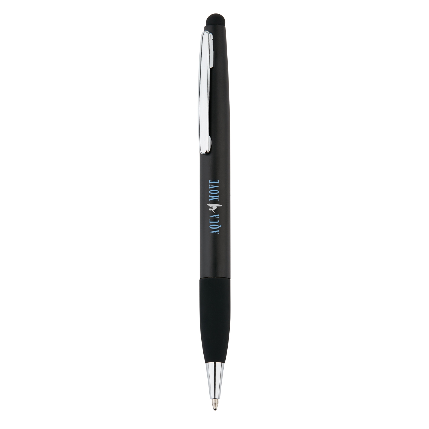 Ручка-стилус Touch 2 в 1, черный, нержавеющая сталь; abs