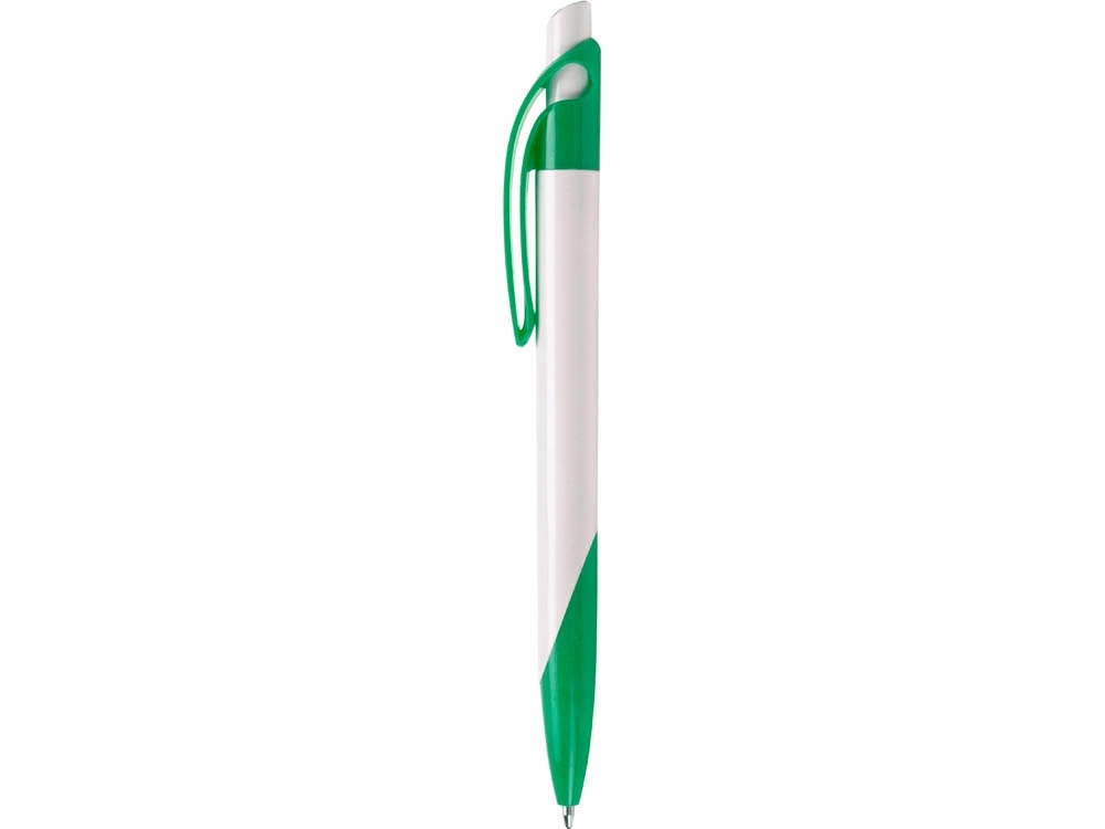 Ручка пластиковая шариковая «Тироль», зеленый, белый, пластик