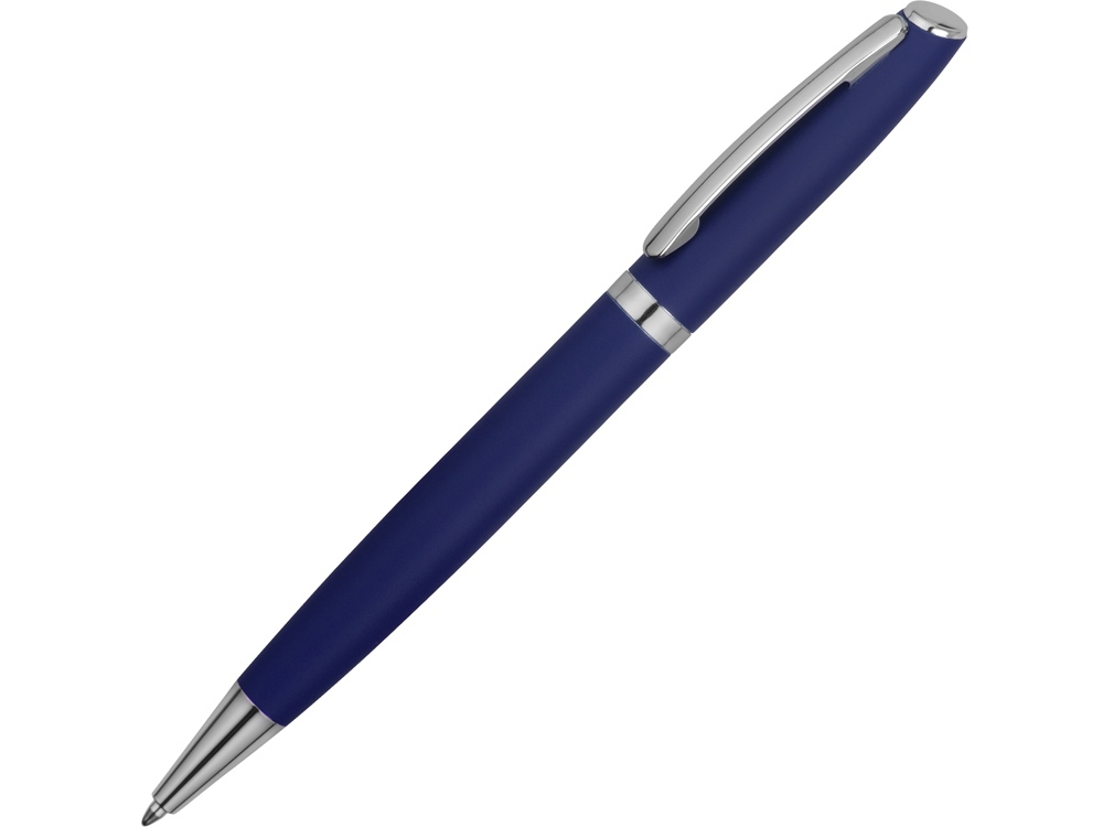 Ручка металлическая soft-touch шариковая «Flow», синий, soft touch