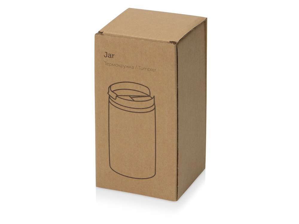 Термокружка «Jar», белый, пластик, металл