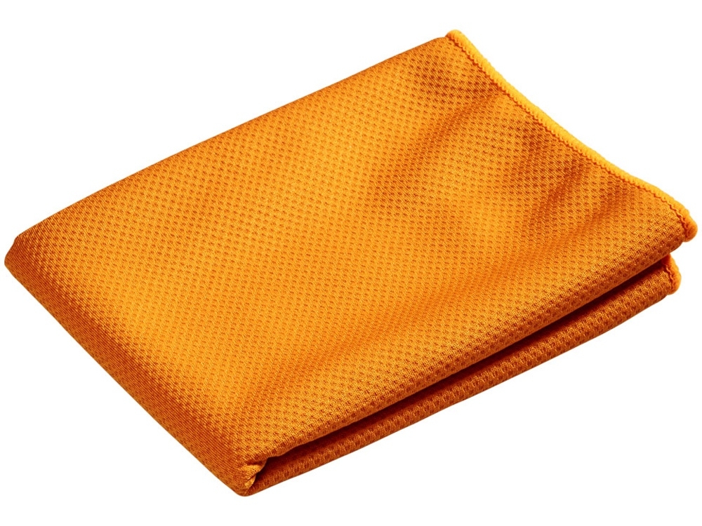 Охлаждающее полотенце «Peter» в сетчатом мешочке, оранжевый, полиэстер