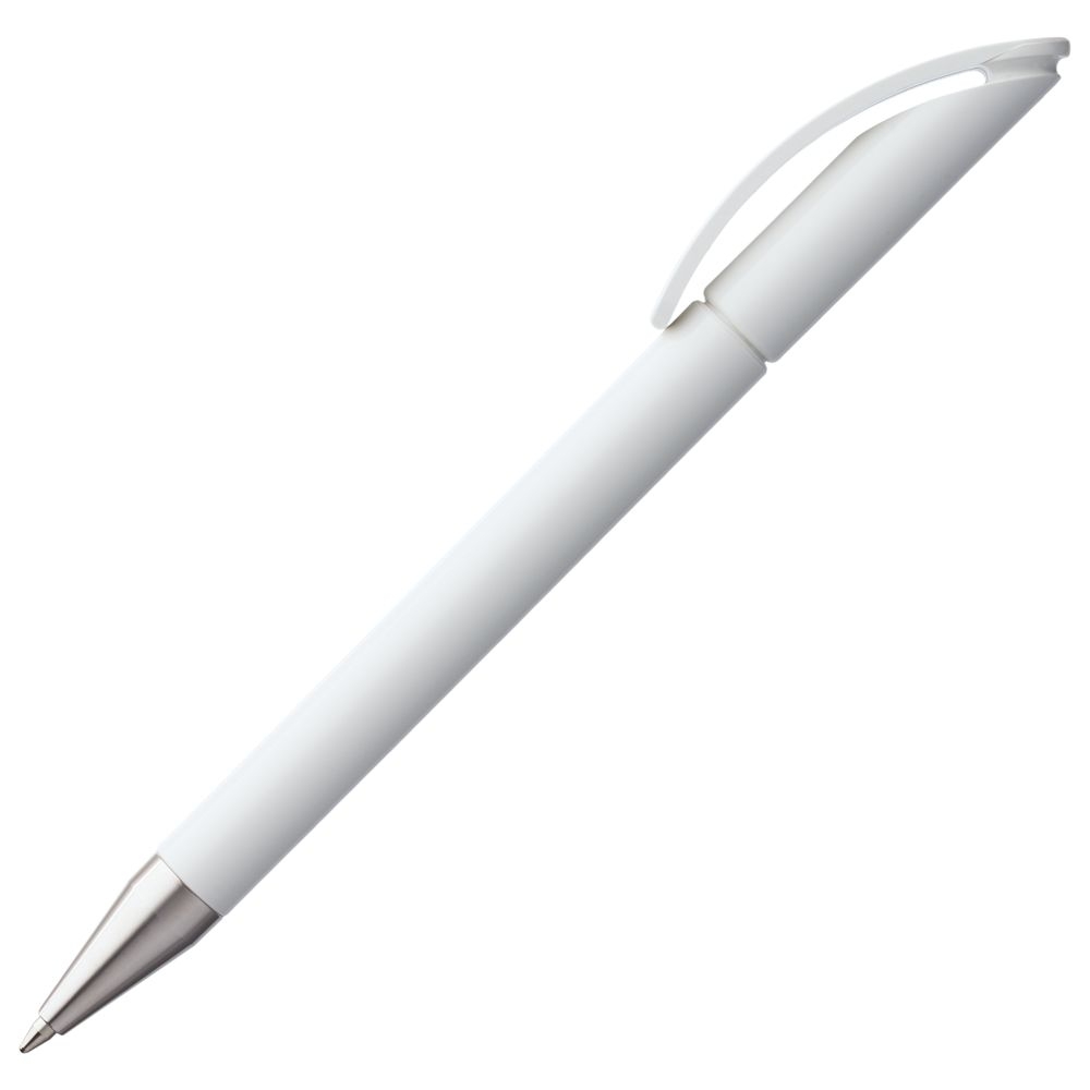 Ручка шариковая Prodir DS3 TPC, белая, белый, пластик