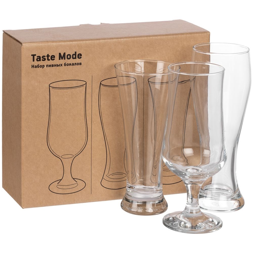 Набор пивных бокалов Taste Mode, бокалы - стекло; упаковка - картон