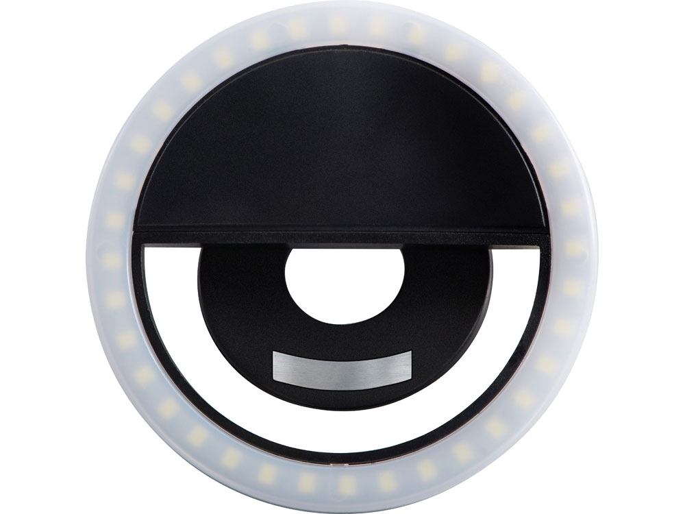 Световое кольцо для селфи «Glitter», черный, пластик