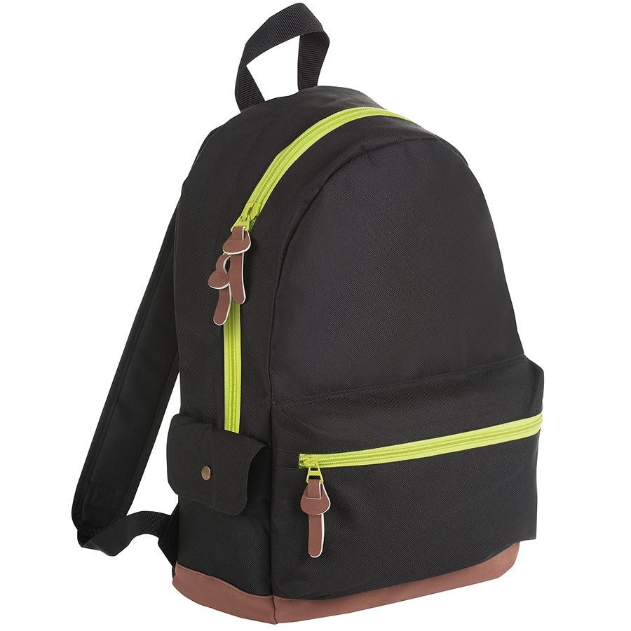 Рюкзак "PULSE", черный/зеленый, полиэстер  600D, 42х30х13 см, V16 литров, черный, зеленый, полиэстер 600d