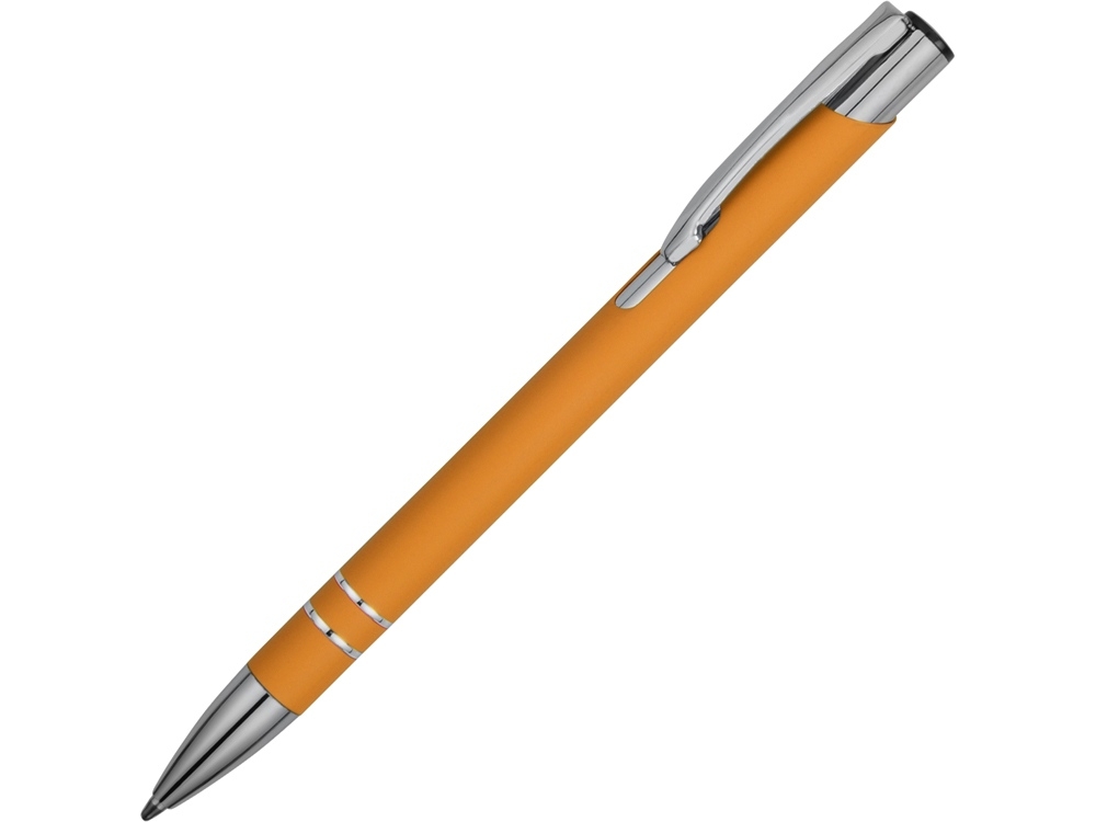 Ручка металлическая шариковая «Cork», оранжевый, алюминий, резина