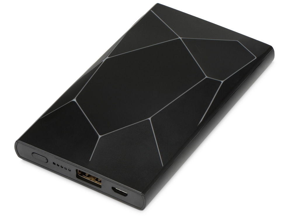 Портативное беспроводное зарядное устройство «Geo Wireless», 5000 mAh, черный, пластик