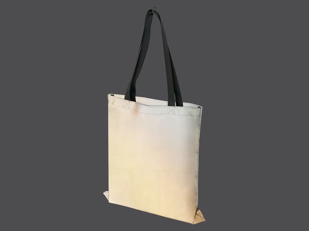Светоотражающая сумка для шопинга «Reflector», серебристый, полиэстер