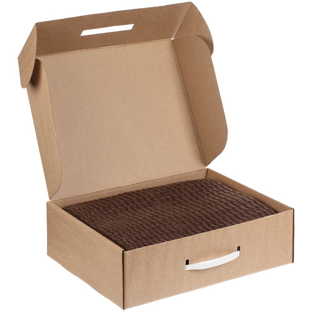 Коробка самосборная Light Case, крафт, с белой ручкой, белый, картон