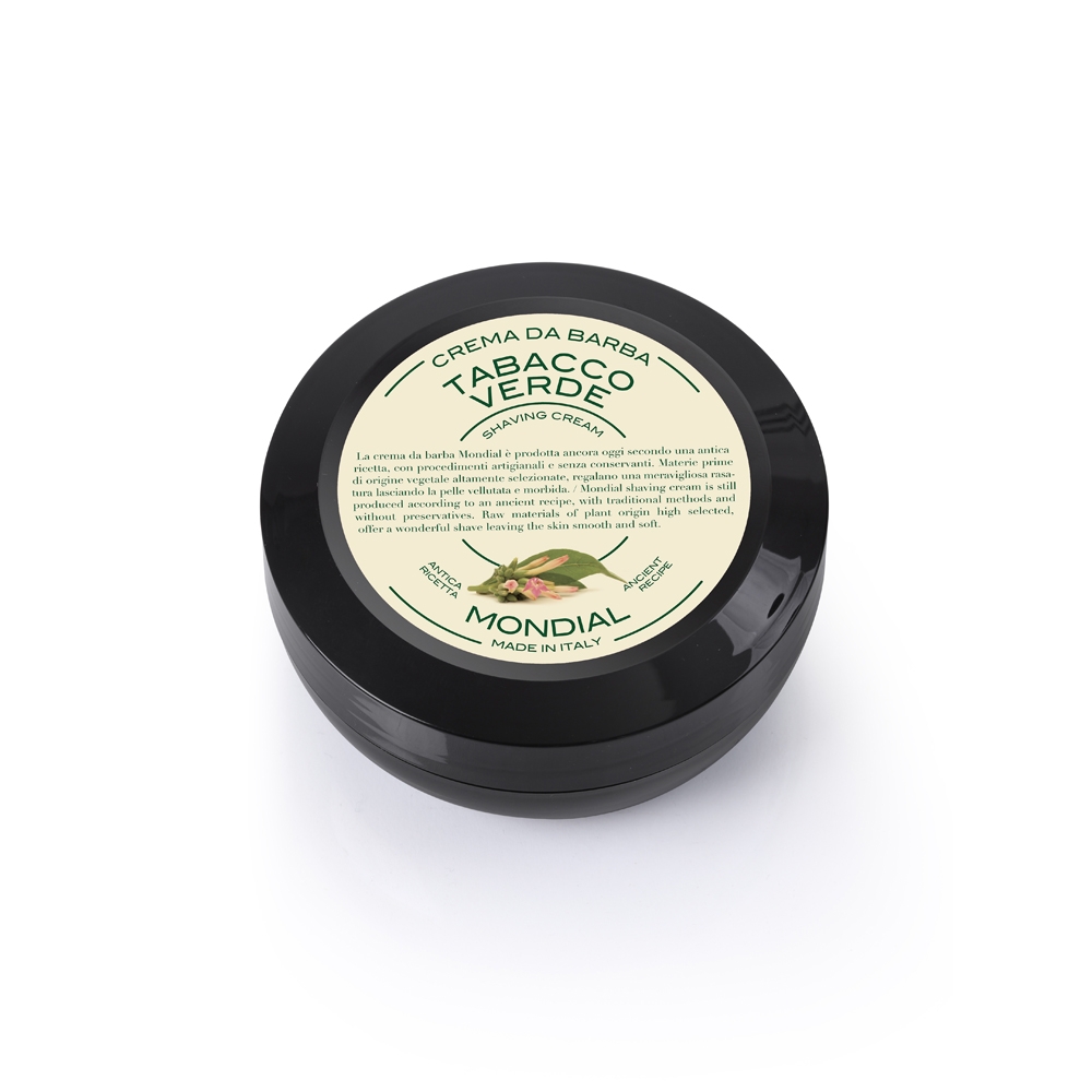 Крем для бритья Mondial "TABACCO VERDE" с ароматом зелёного табака, пластиковая чаша, 75 мл, пластик