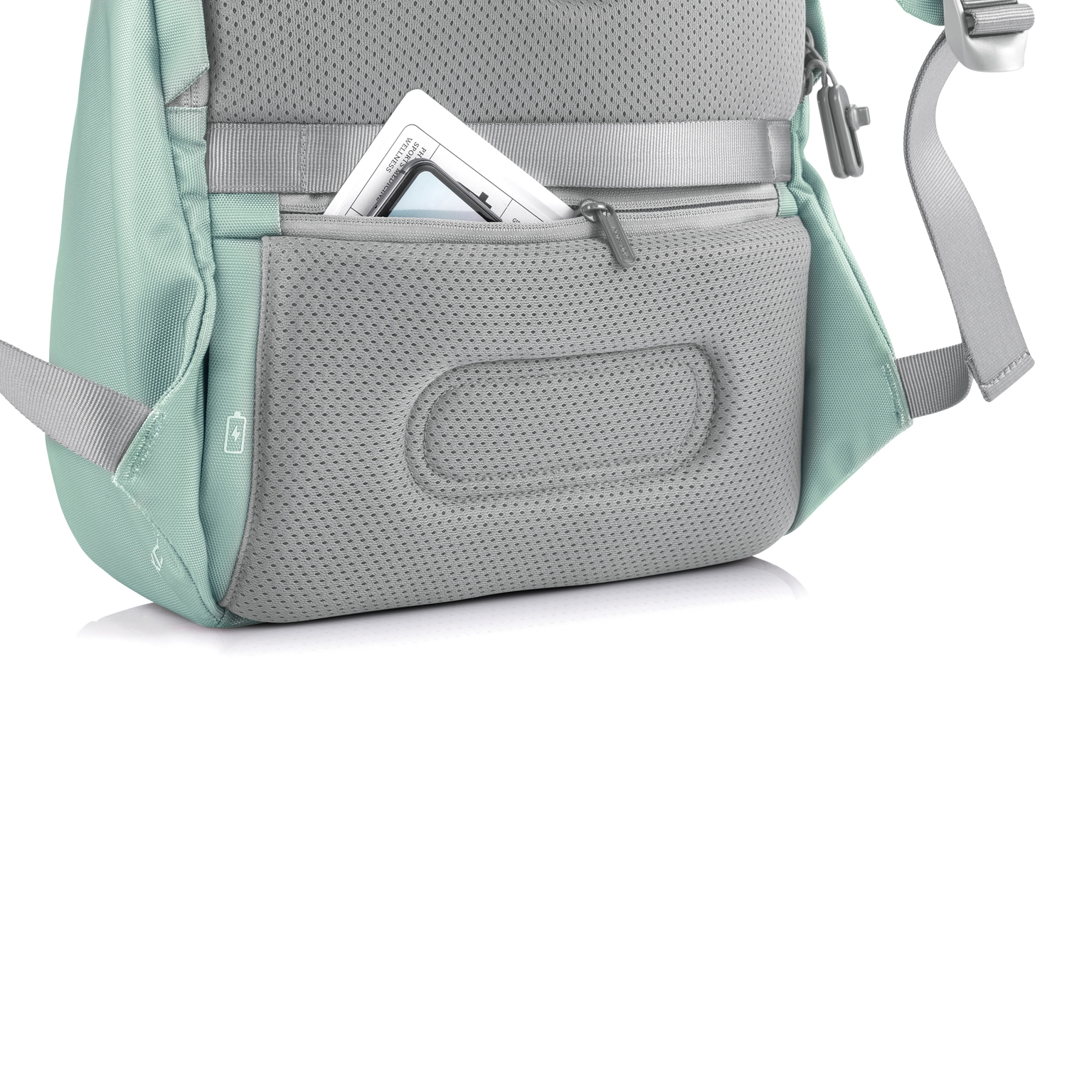 Антикражный рюкзак Bobby Soft, зеленый, rpet; полиэстер