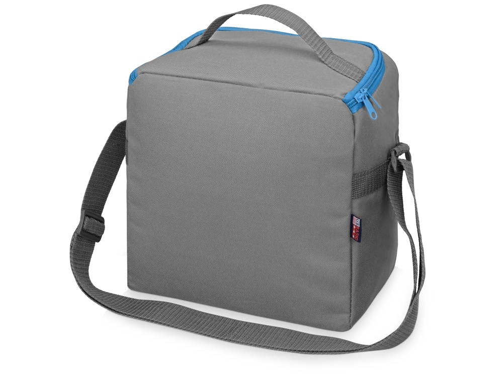 Изотермическая сумка-холодильник «Classic», серый, голубой, полиэстер