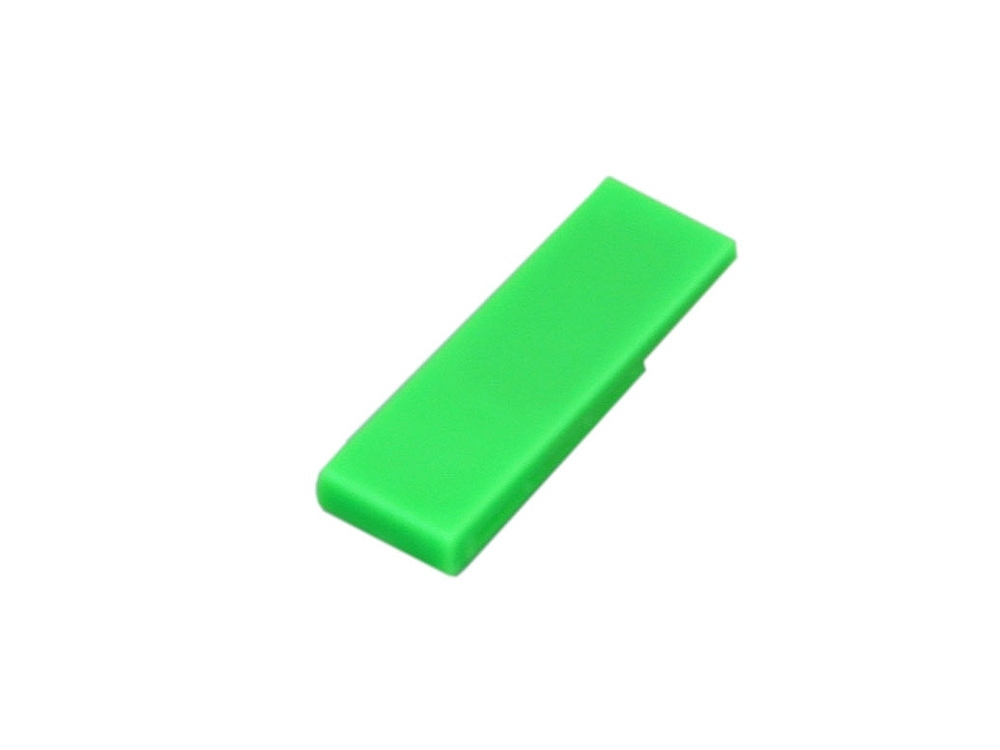 USB 2.0- флешка промо на 32 Гб в виде скрепки, зеленый, пластик