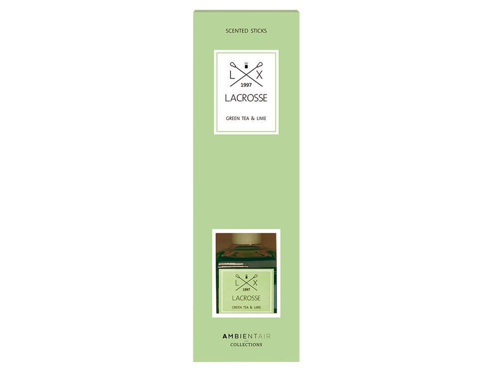 Аромат для дома «Зеленый чай & лайм» Lacrosse, зеленый, дерево, стекло