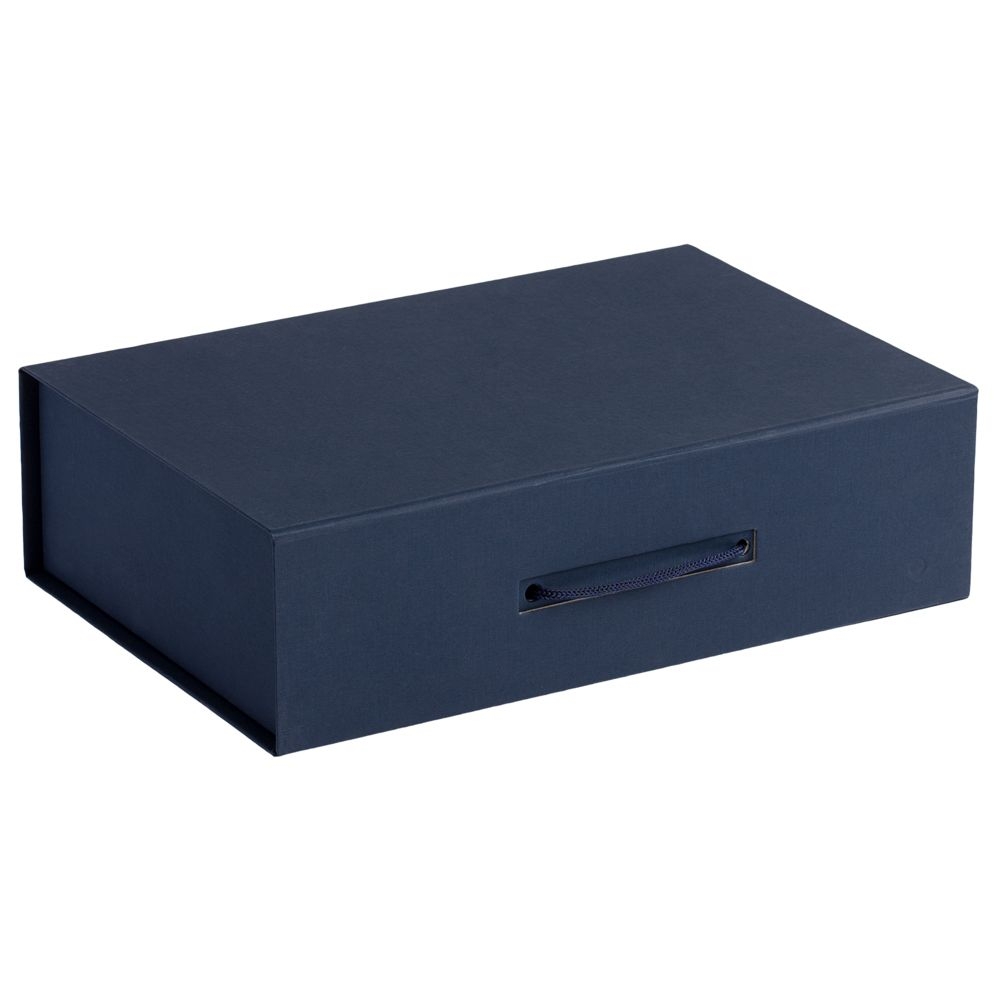 Коробка Case, подарочная, синяя, синий, картон