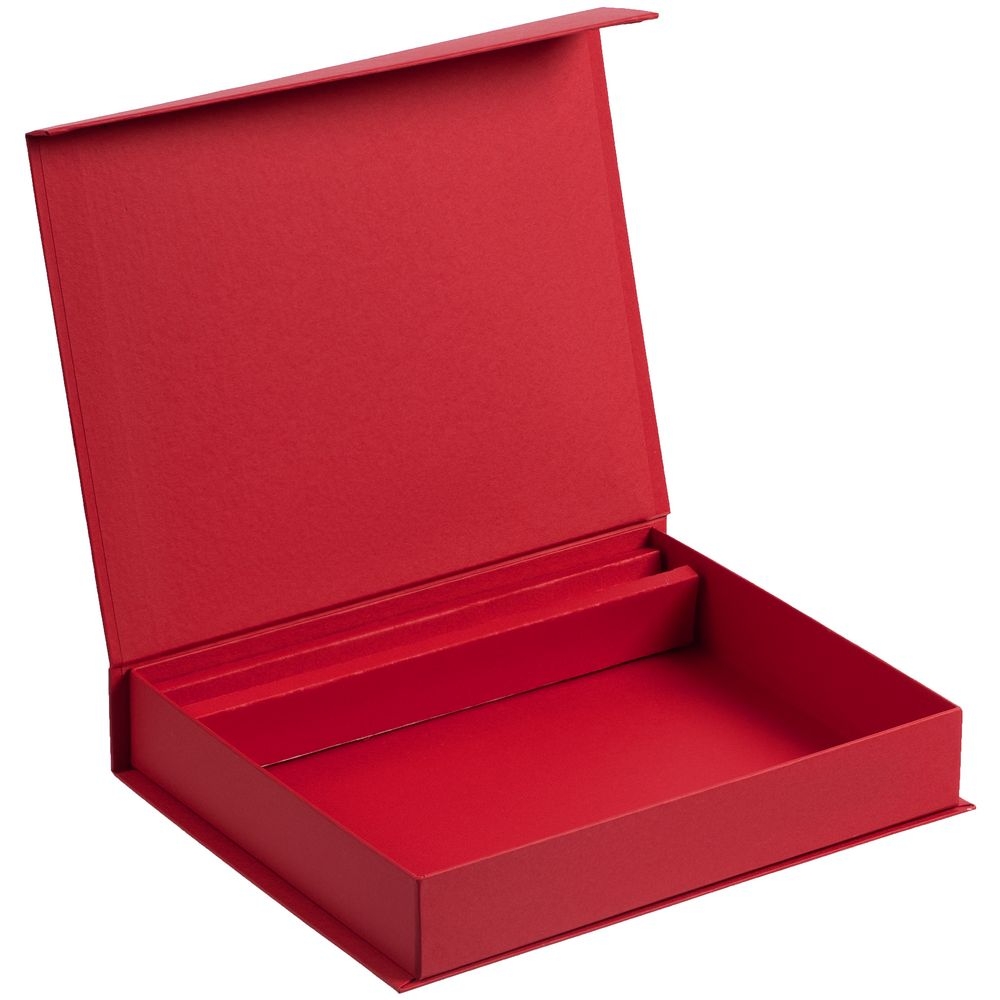 Коробка Duo под ежедневник и ручку, красная, красный, картон