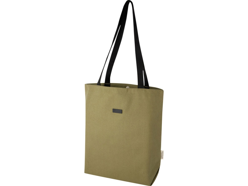 Эко-сумка «Joey» из холста, 14 л, зеленый, пластик, хлопок
