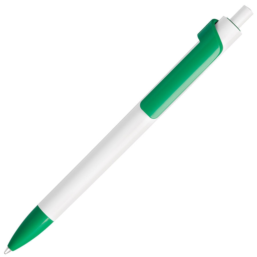 FORTE, ручка шариковая, белый/зеленый, пластик, белый, зеленый, пластик