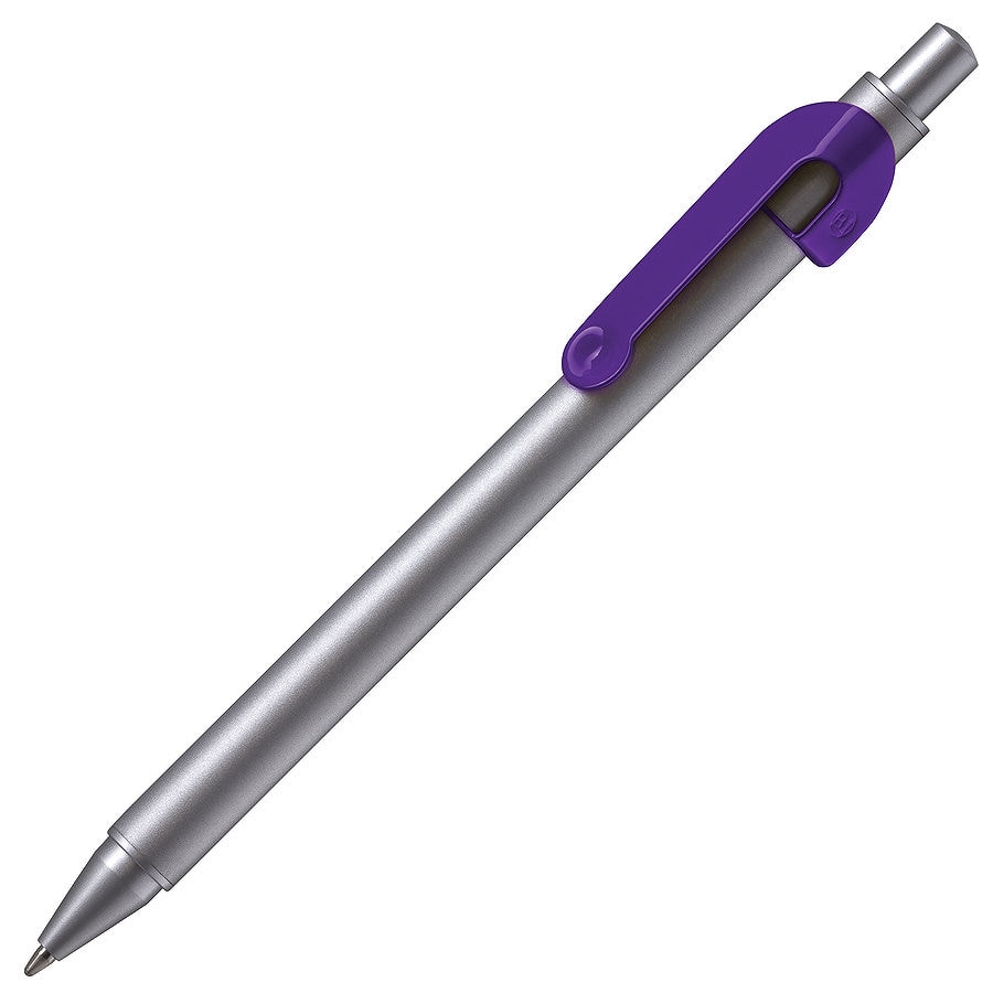 SNAKE, ручка шариковая, фиолетовый, серебристый корпус, металл, фиолетовый, серебристый, металл