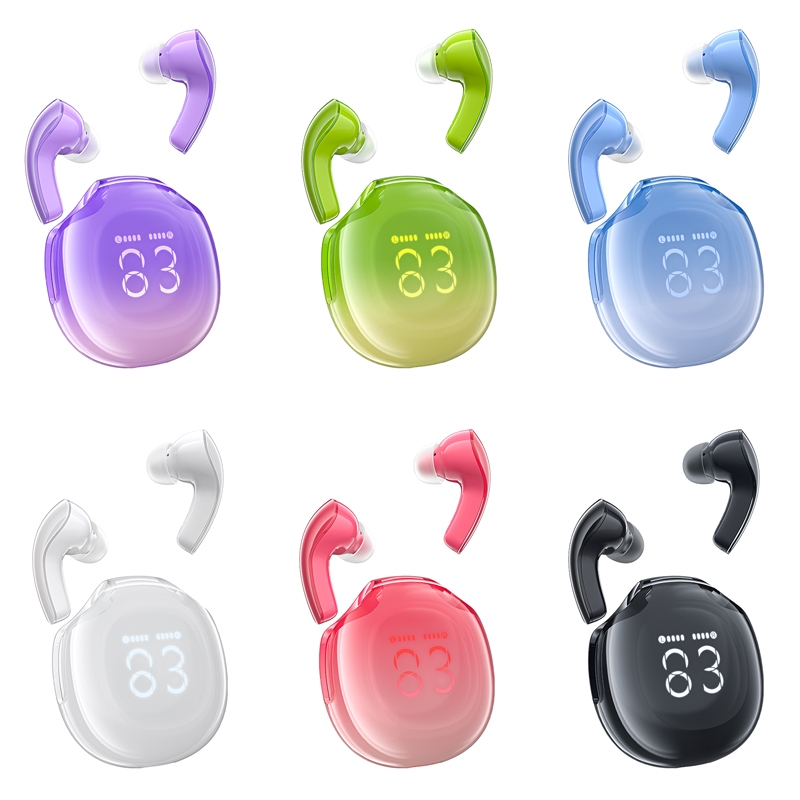 Наушники True Wireless ACEFAST T9 Crystal color (Air), фиолетовый, фиолетовый