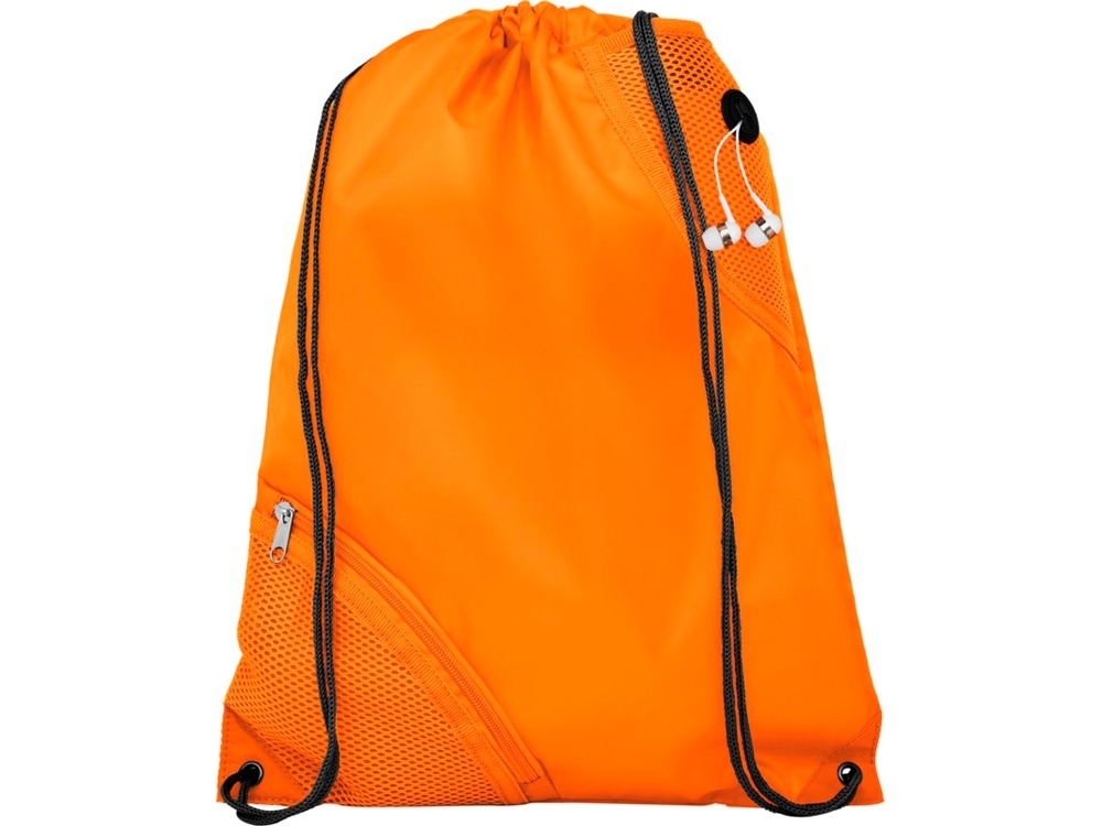 Рюкзак «Oriole» с двойным кармашком, оранжевый, полиэстер