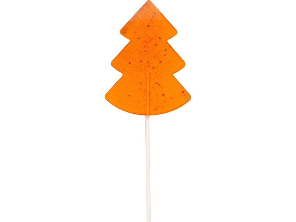 Леденец на палочке «Елочка нарядная», оранжевый