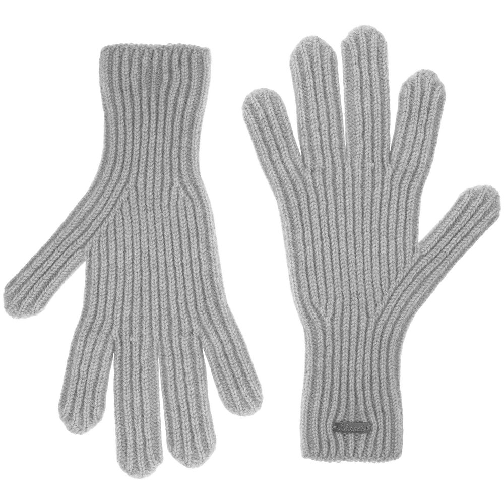 Перчатки Bernard, светло-серые, серый, шерсть, мохер 25%; австралийский меринос 25%; акрил 50%