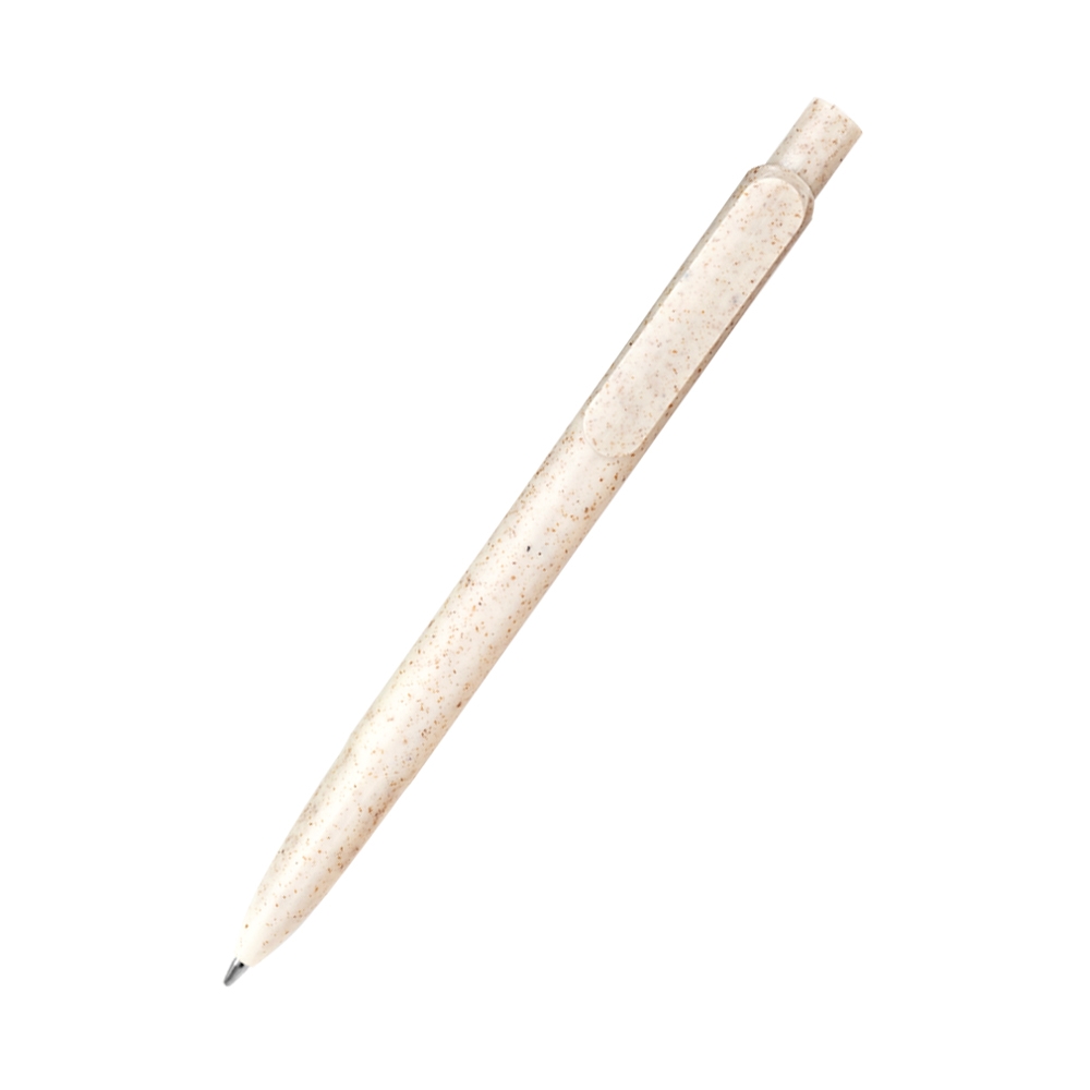 Ручка из биоразлагаемой пшеничной соломы Melanie, белая, белый