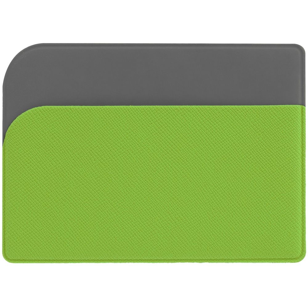 Чехол для карточек Dual, зеленый, зеленый, кожзам