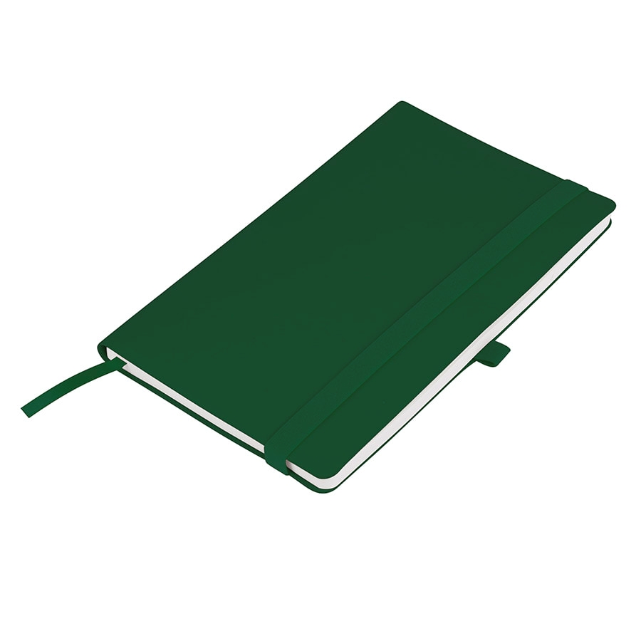 Бизнес-блокнот "Gracy", 130х210 мм, зеленый, кремовая бумага, гибкая обложка, в линейку, на резинке, зеленый, pu silk plus