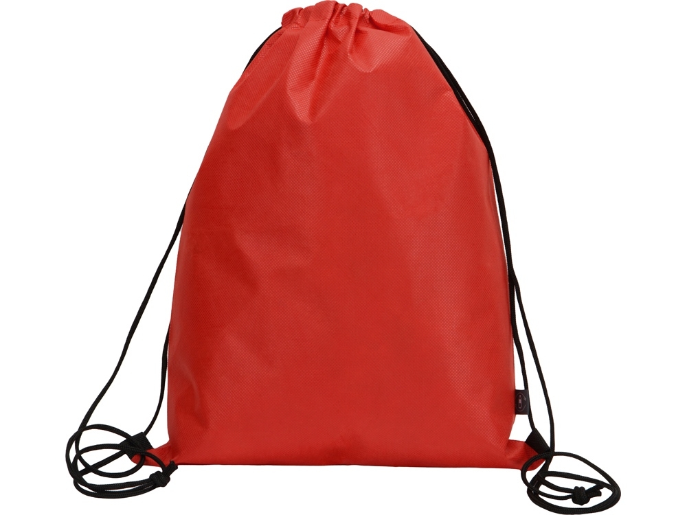 Рюкзак-мешок Reviver из нетканого переработанного материала RPET, красный, нетканый материал