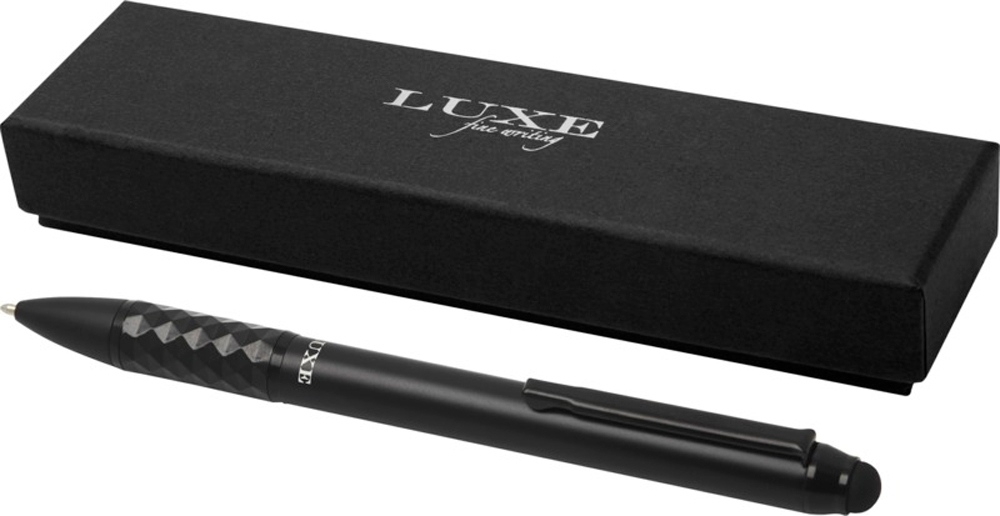 Ручка-стилус металлическая шариковая «Tactical Dark», черный, алюминий