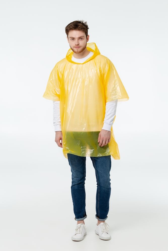 Дождевик-пончо RainProof, желтый, желтый, пластик