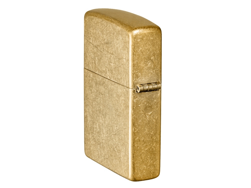 Зажигалка ZIPPO Classic с покрытием Tumbled Brass, желтый, металл