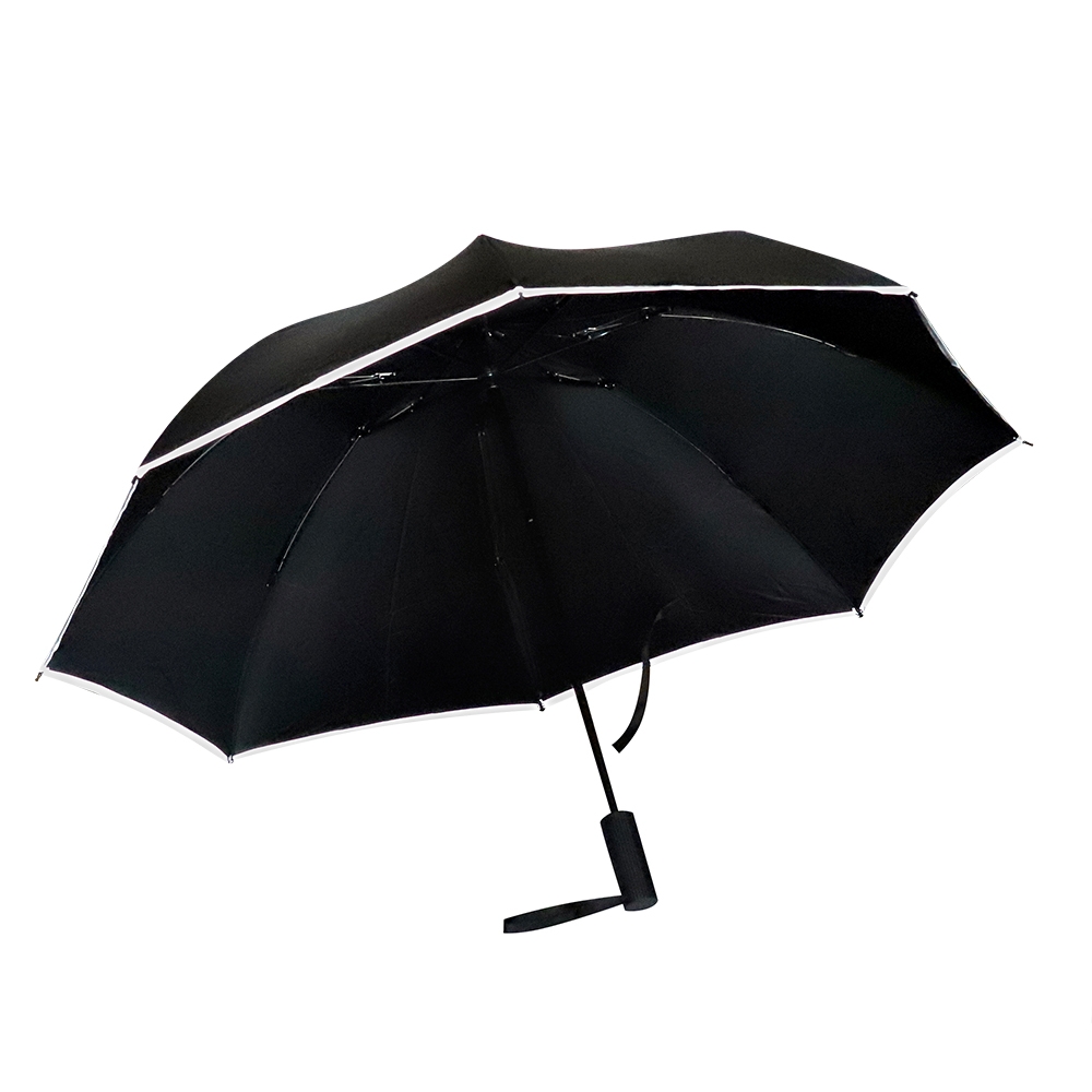 Автоматический противоштормовой складной зонт Flash reverse (с обратным сложением), черный