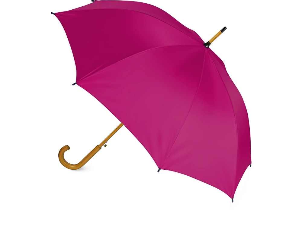 Зонт-трость «Радуга», розовый, полиэстер