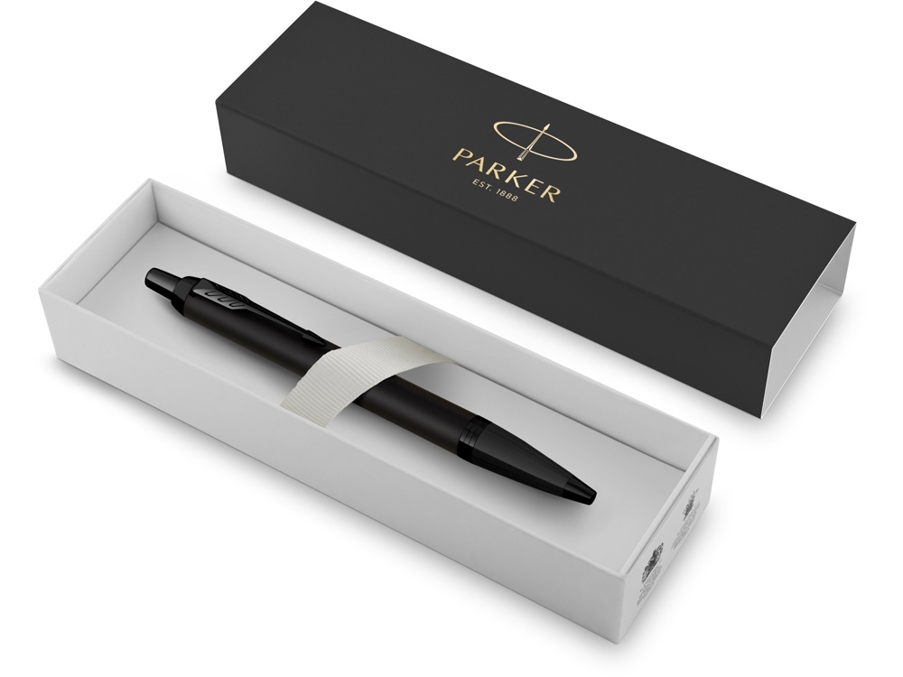 Ручка шариковая Parker «IM MBLK BT», черный, металл