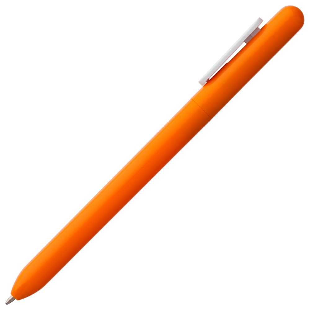 Ручка шариковая Swiper, оранжевая с белым, белый, оранжевый, пластик