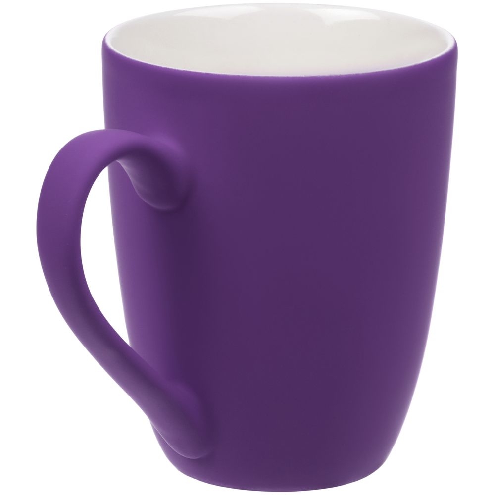 Кружка Good Morning с покрытием софт-тач, фиолетовая, фиолетовый, фарфор; покрытие софт-тач