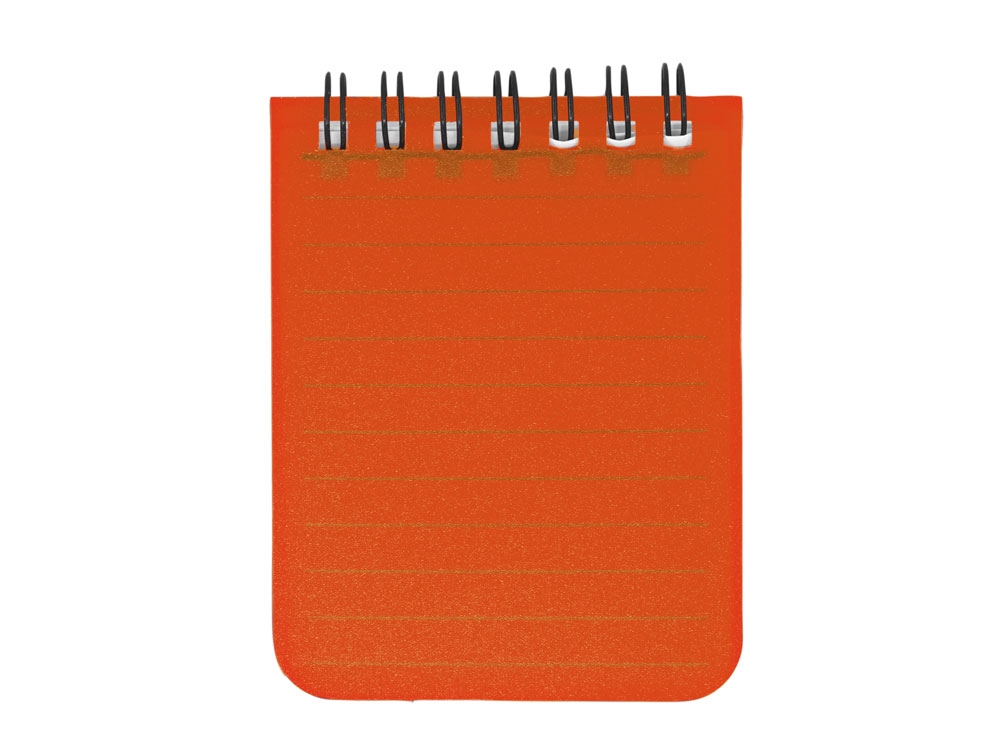 Мини-блокнот ARCO с шариковой ручкой, оранжевый, полипропилен