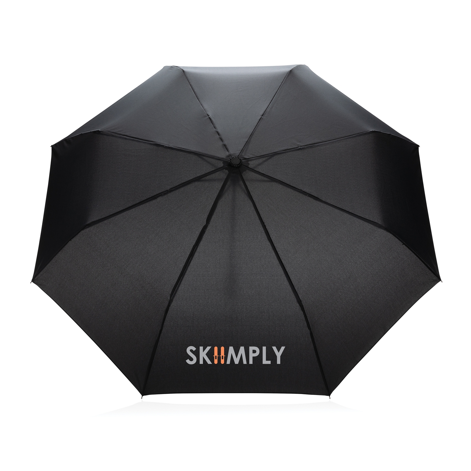 Компактный зонт Impact из RPET AWARE™ с бамбуковой рукояткой, d96 см , rpet; металл