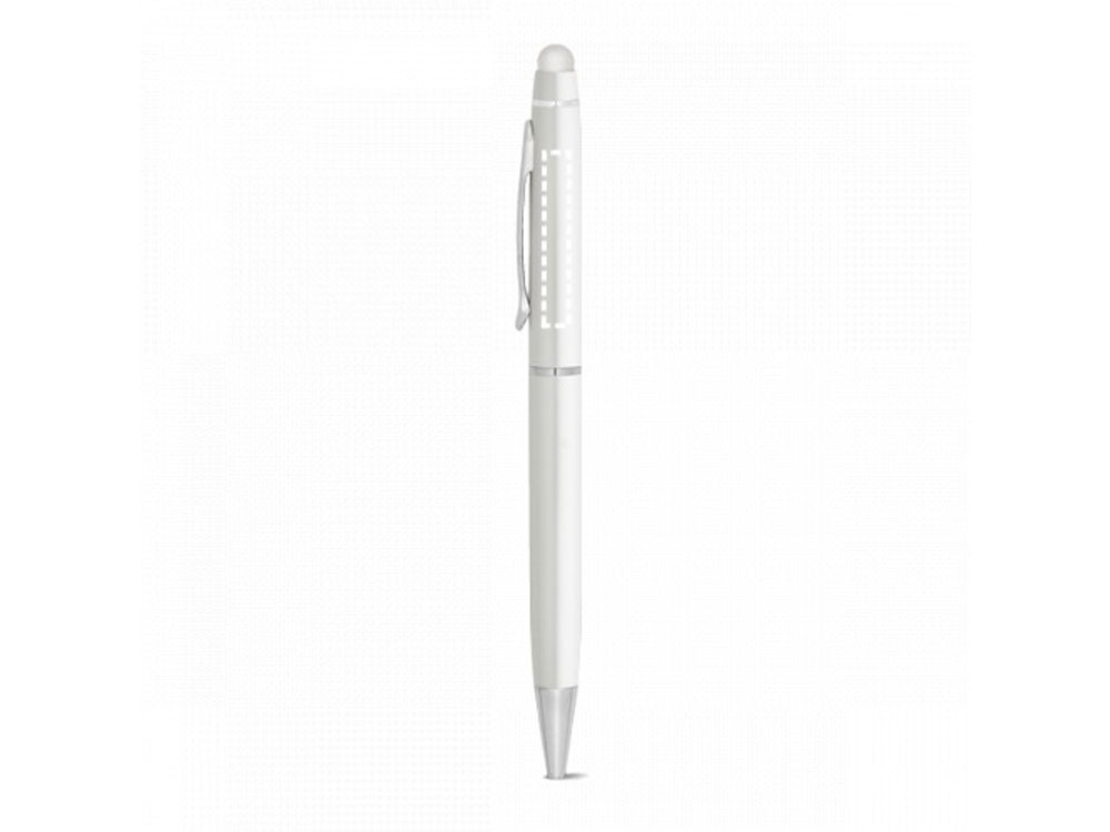 Шариковая ручка из металла со стилусом «JULIE», белый, металл