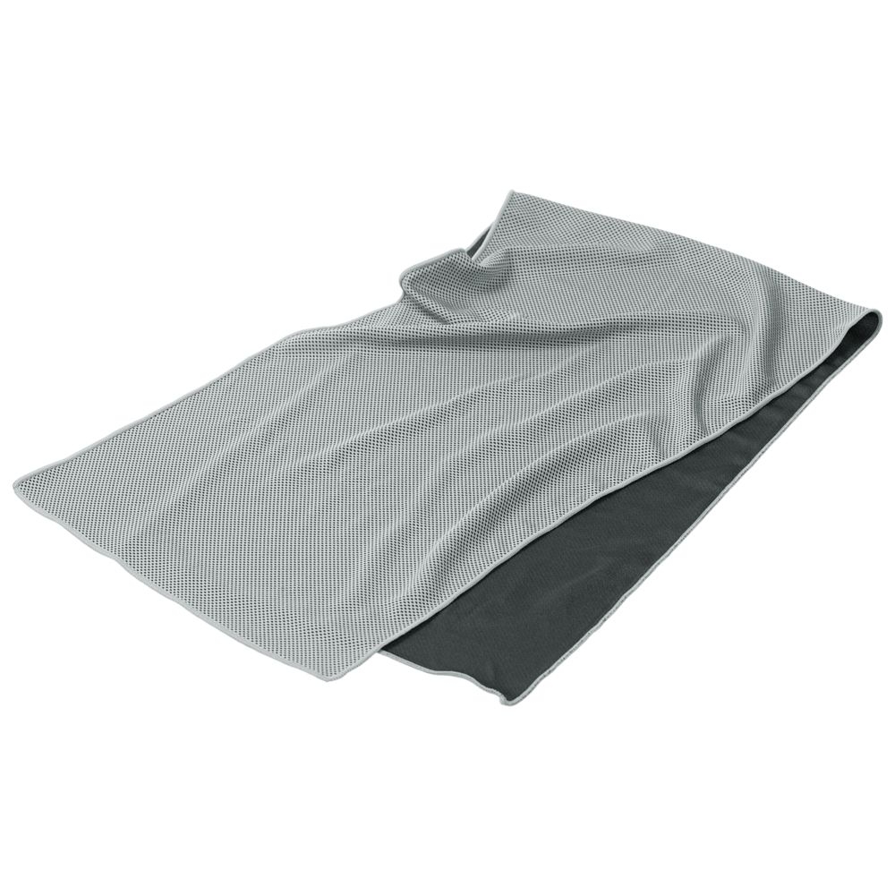 Охлаждающее полотенце Weddell, серое, серый, бутылка - пластик; полотенце - полиэстер