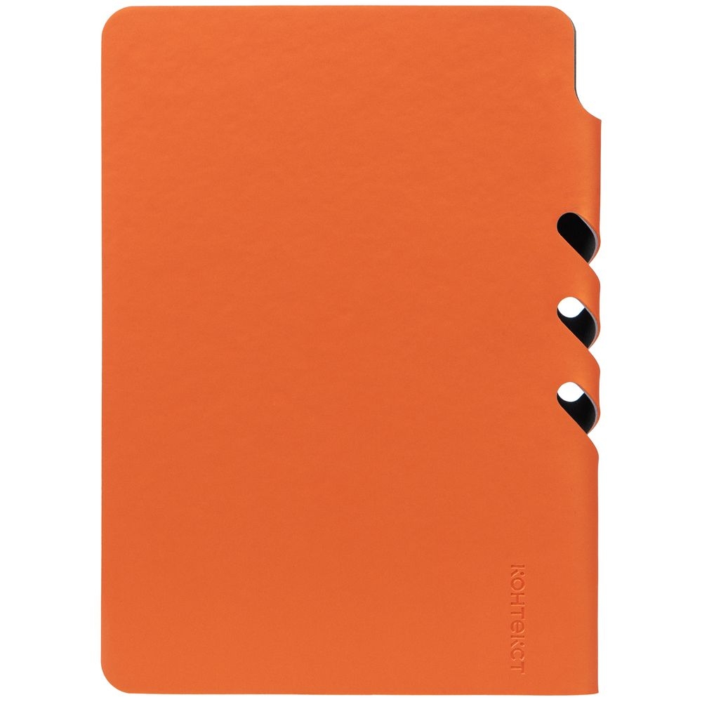 Ежедневник Flexpen Mini, недатированный, оранжевый, оранжевый, покрытие софт-тач; искусственная кожа